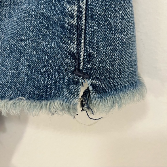 Abercrombie & Fitch Embroidered Cutoff Jean Shorts Button Fly Women’s Size 28 - Picture 10 of 10
